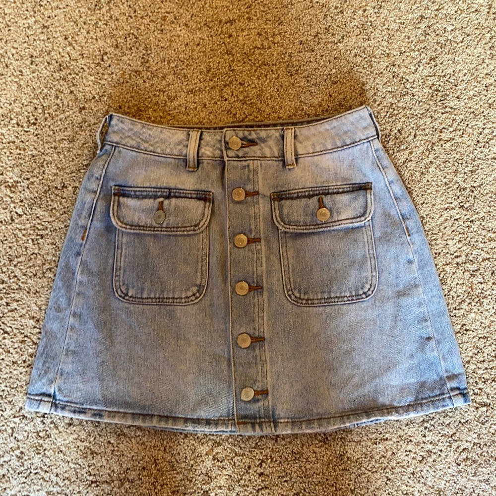 Button-up Jean Skirt